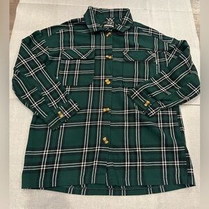 [M]Playboy Green Plaid Men's Shirt